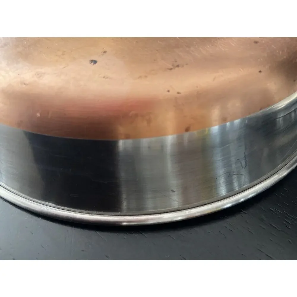 Vintage REVEREWARE 10” Copper Clad Fry Pan w/Lid